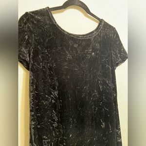 Crushed velvet mini dress